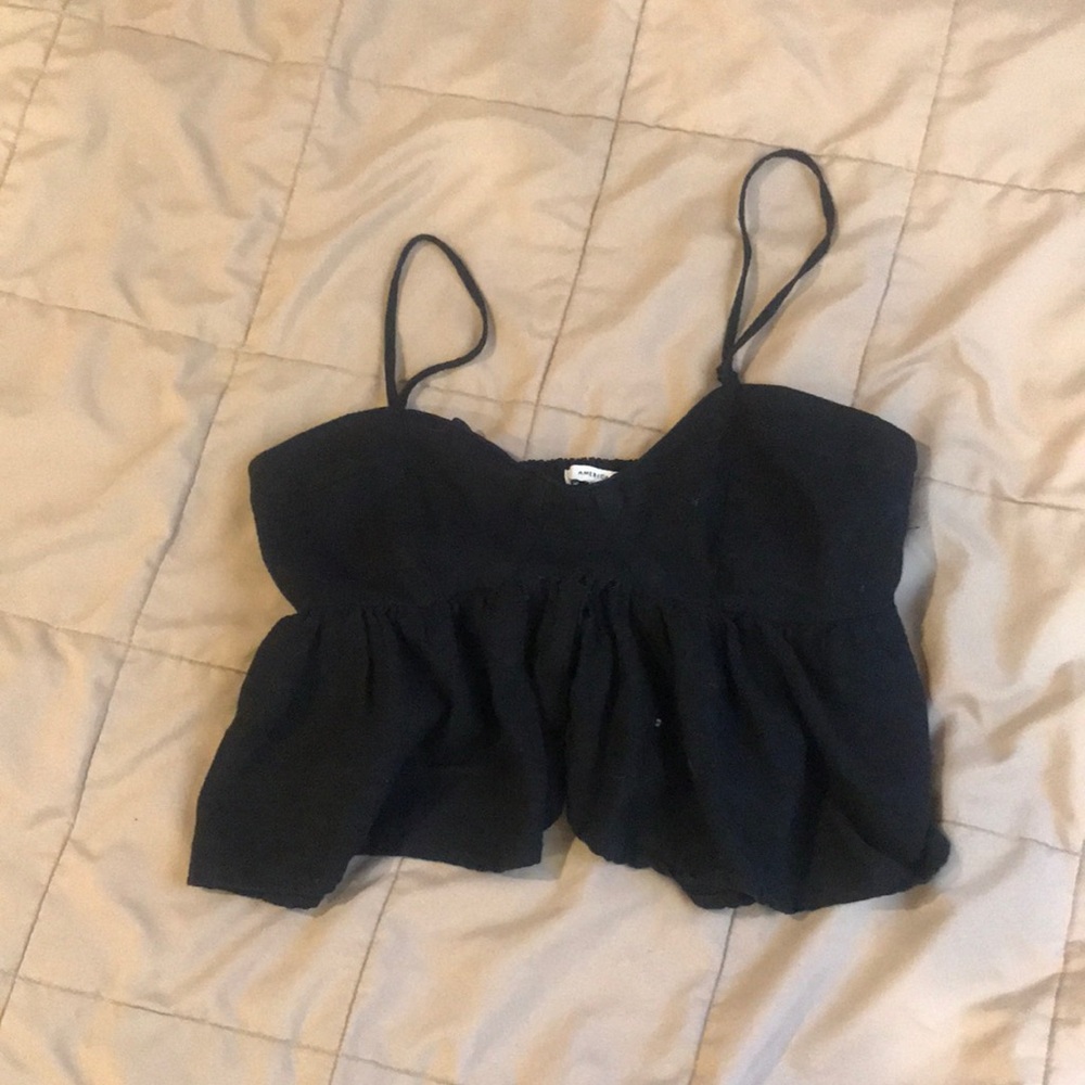 Black Tank top with slit in the front